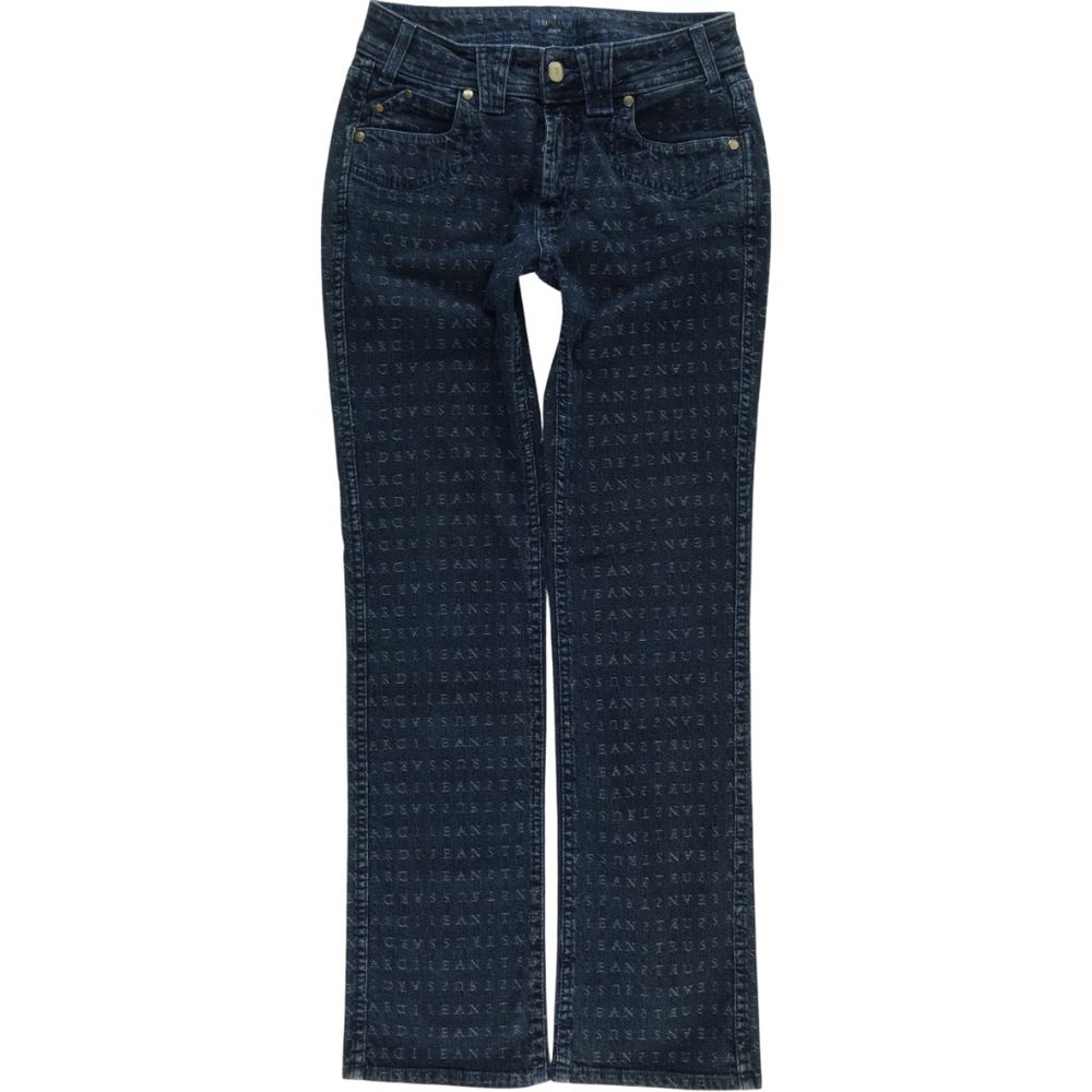 Trussardi Straight Spell Out Jeans Women's 28 #209